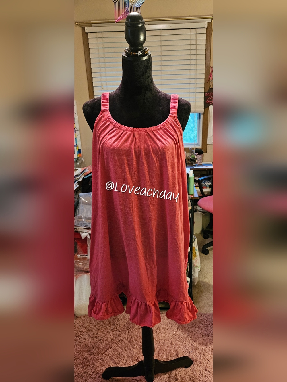 ✨️Casual Sleeveless Pink Tank Dress